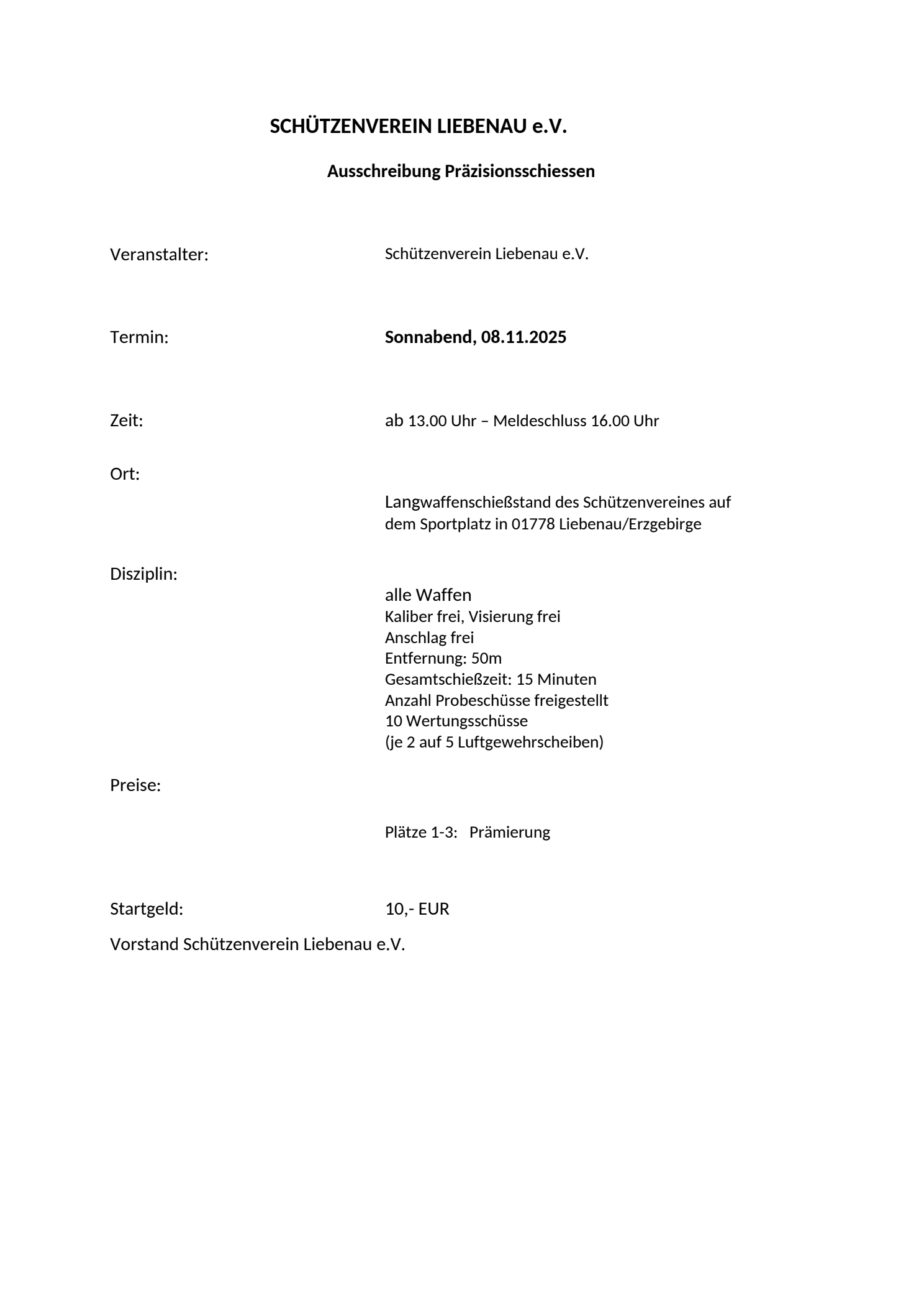 ORD Liebenau - Einladung